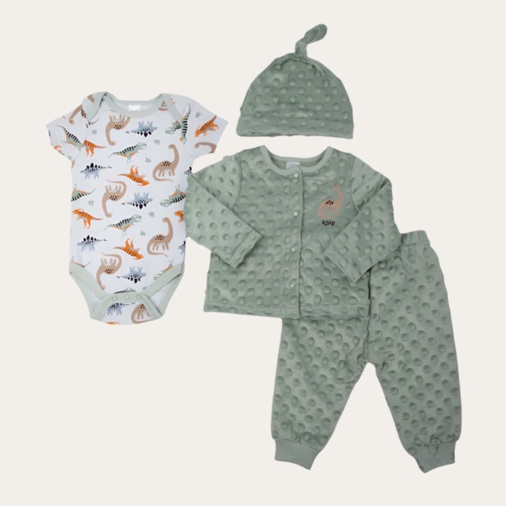 🦖Dinosaur Print Kids 3 Piece Set - Green